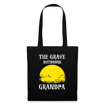 GRANDPA The Grave Outdoors Cool Halloween - Stoffbeutel - Schwarz - Vorne