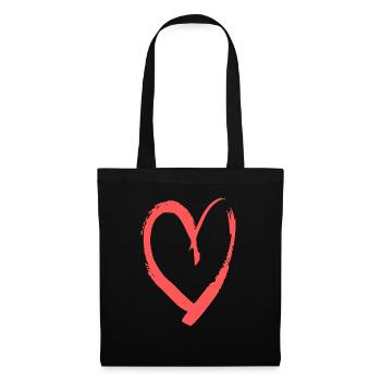 heart love saying gift idea - Tote Bag - black - Front