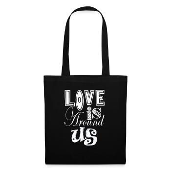 Love is Around Us - Sac en tissu - noir - Devant