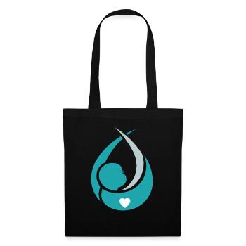Grossesse Baby shower Babyshower Boy Girl - Sac en tissu - noir - Devant