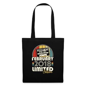 February 2018 Vintage Birthday Retro Gift - Tote Bag - black - Front