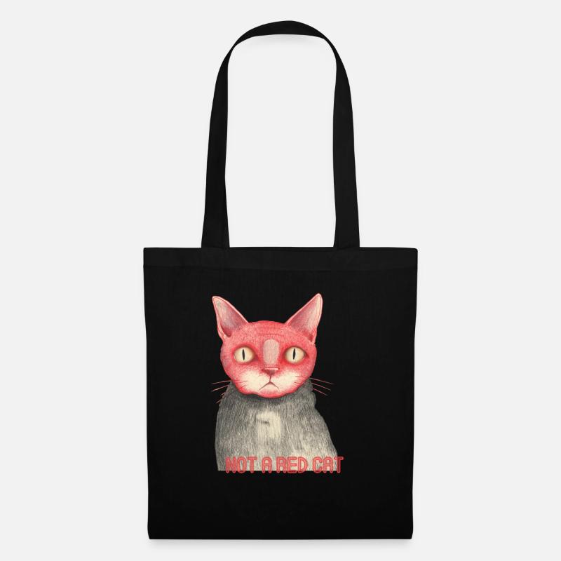 Keine rote Katze - Stoffbeutel - Schwarz