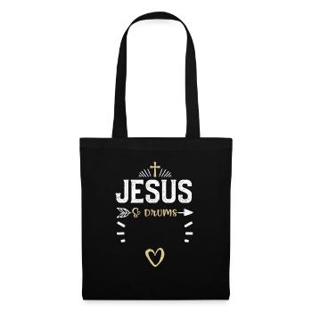 Jésus et les tambours - Jésus - Sac en tissu - noir - Devant