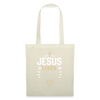 Jésus vit - Jésus - Sac en tissu - nature - Devant