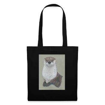 230324 Loutre 3 - Sac en tissu - noir - Devant