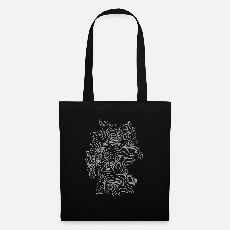 Germany Abstract Map - Tote Bag - black