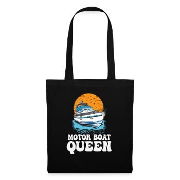 Pontoon Queen Motorboating Boat Parade Motor Boat - Tote Bag - black - Front