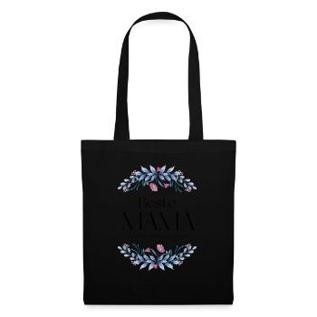 beste mama - happy mothers day - Stoffbeutel - Schwarz - Vorne