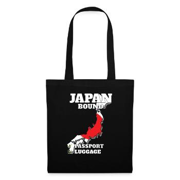 Japan Bound Country Travel Japanese Flag Vacation - Stoffbeutel - Schwarz - Vorne