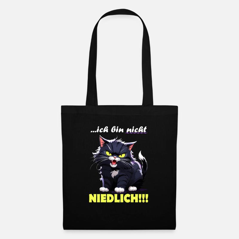 Ich bin nicht NIEDLICH - Stoffbeutel - Schwarz
