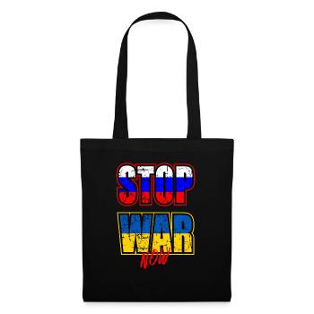 Arrêtez la guerre maintenant - Sac en tissu - noir - Devant