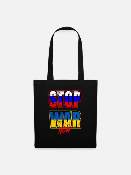 Stop War Now - Stoffbeutel - Schwarz