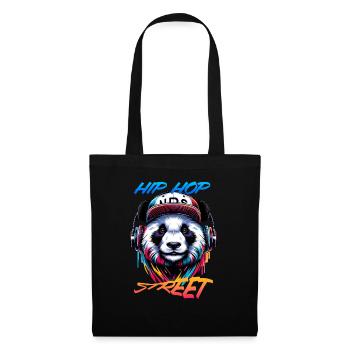 Panda Urbain Hip Hop - Sac en tissu - noir - Devant
