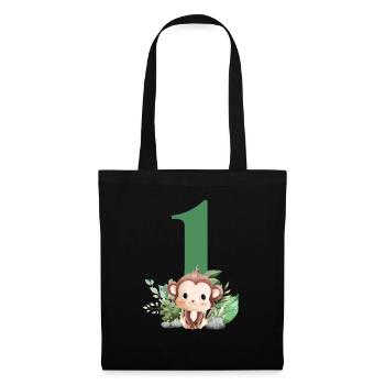 1st Birthday Monkey Safari - Tote Bag - black - Front