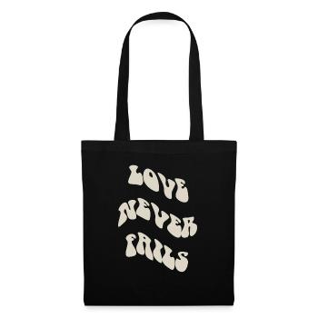 Love Phrases Never Fails - Tote Bag - black - Front