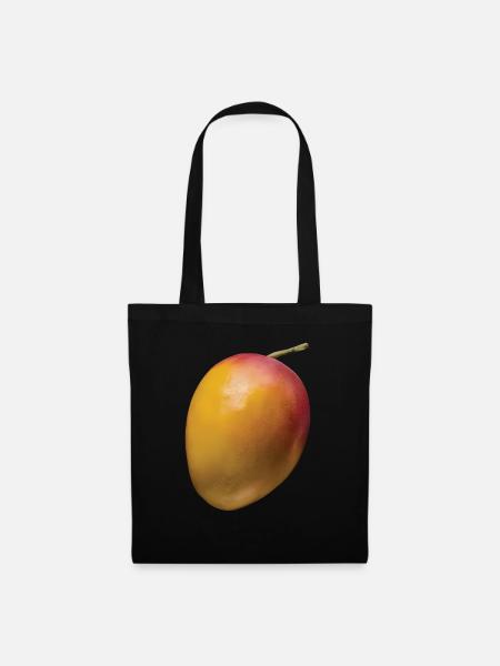 Mango Frucht Geschenk - Stoffbeutel - Schwarz