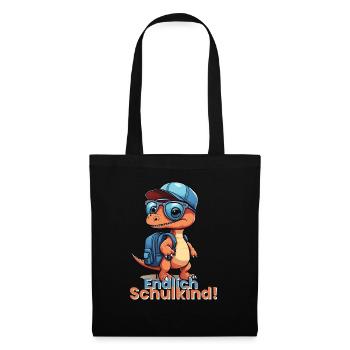 Finally schoolchild school start school start saying - Tote Bag - black - Front