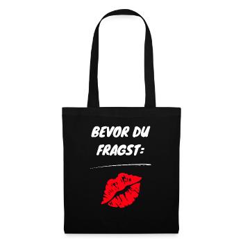 Flirt- Shirt für Party Fans und Singles. - Stoffbeutel - Schwarz - Vorne