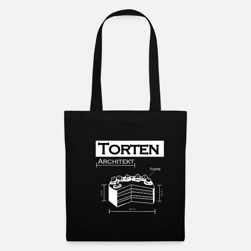 Kuchen Torten Architekt - Stoffbeutel - Schwarz