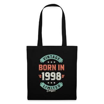 Millésime né en 1998 - Sac en tissu - noir - Devant