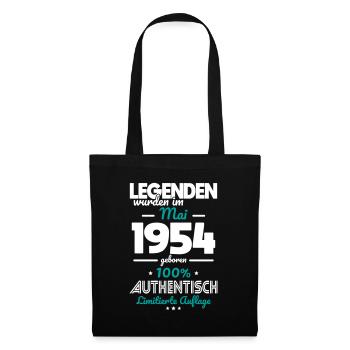 70e anniversaire - Les légendes ont été créées en mai 1954 - Sac en tissu - noir - Devant