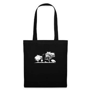 Description de la forêt - Sac en tissu - noir - Devant