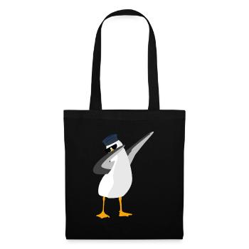 Cute dabbing seagull Northern Germany - Tote Bag - black - Front