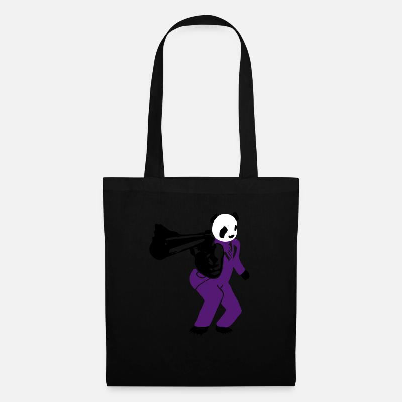 shooting panda 2 - Stoffbeutel - Schwarz