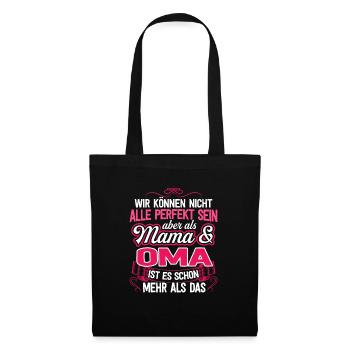 OMA - mama - Stoffbeutel - Schwarz - Vorne