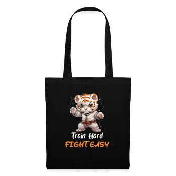 Löwen Baby Train Hard Fight Easy - Stoffbeutel - Schwarz - Vorne