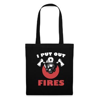 I extinguish fires funny firefighter rescuer Feue - Tote Bag - black - Front
