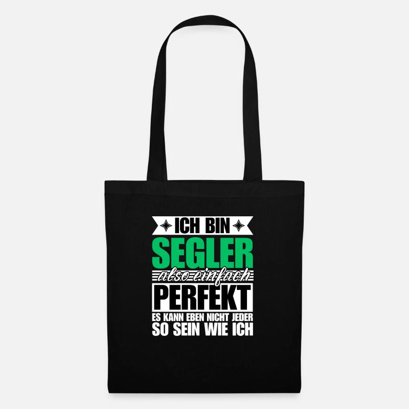 Perfekter Segler - Stoffbeutel - Schwarz