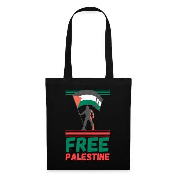 Free Palestine Palästina Frieden Freiheit - Stoffbeutel - Schwarz - Vorne