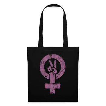 Paix Paix - Femmes pour la paix - Sac en tissu - noir - Devant