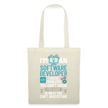 Software Entwicklung Softwareentwickler Entwickler - Stoffbeutel - Natur - Vorne