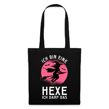 Ich Bin Eine Hexe Ich Darf Das - Stoffbeutel - Schwarz - Vorne