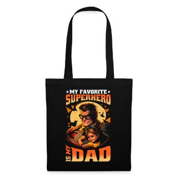 Mon super-héros préféré est mon père 20 ans - Sac en tissu - noir - Devant