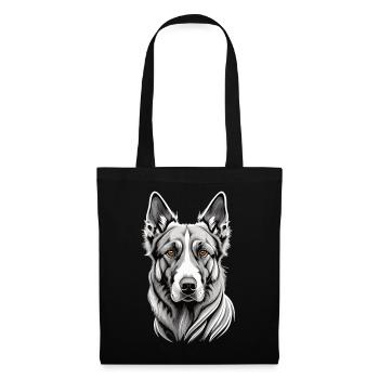 Majestic Beauty: The German Shepherd in White - Tote Bag - black - Front