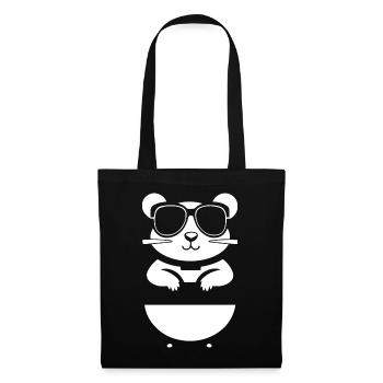Funny Hamster with Sunglasses Hamsters - Tote Bag - black - Front