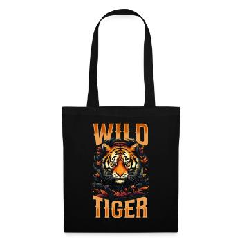 Tiger, Tiger Head, Big Cat, Predator, Wild, Strong - Tote Bag - black - Front