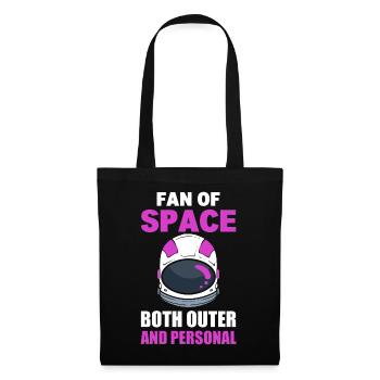 Fan Of Space Both Outer And Personal Astronaut - Stoffbeutel - Schwarz - Vorne