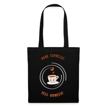 Espresso, Café, Café, Latte, Idée cadeau, Fun - Sac en tissu - noir - Devant