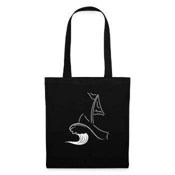 Voilier - Sac en tissu - noir - Devant