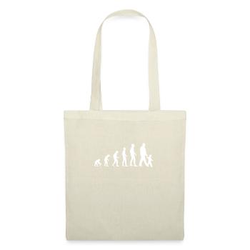 t shirt evolution papa humor kündigt schwangerschaft - Stoffbeutel - Natur - Vorne