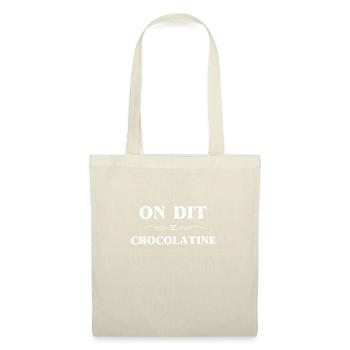 t shirt on dit chocolatine femme humour drole - Sac en tissu - nature - Devant
