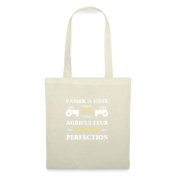 agriculteur perfection humour agricole homme drole - Sac en tissu - nature - Devant
