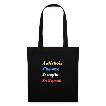 ardechois homme mythe legende humour ardeche homme - Sac en tissu - noir - Devant