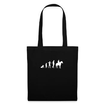 evolution bebe cheval homme humour cavalier cadeau - Sac en tissu - noir - Devant