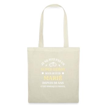 50 ans de mariage homme humour marié cadeau drole - Sac en tissu - nature - Devant