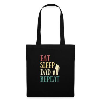 eat sleep dad humor feast of fathers dad gift - Tote Bag - black - Front